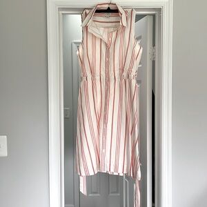 JCrew Red and White Stripes Dress Size 8